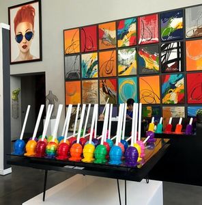 Màu Sắc Kẹo Lollipop Tượng Sucette Điêu Khắc <span class=keywords><strong>Lolly</strong></span> Đồ Trang Trí Sợi Thủy Tinh Nhựa Nghệ Thuật Trang Trí Tan Chảy Lollipop Điêu Khắc - Product Image 2