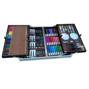 Ensemble d'art de luxe dans un coffret en bois, avec des pastels à l'huile doux, des peintures acryliques, des crayons à dessin, des crayons de fusain, des aquarelles et des outils - Product Image 4