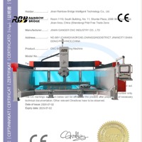 Machine de découpe et de fraisage CNC multifonctionnelle GQ-3220DST 5+1 axes pour la découpe de comptoirs et d'éviers en marbre