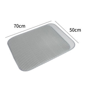 Tapis de litière pour chat extra large rectangulaire à <span class=keywords><strong>double</strong></span> couche anti-fuite, empêche le transport et les éclaboussures pour la litière des chats et des chiens - Product Image 5