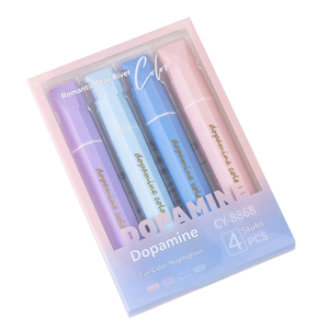 4'lü Renkli Okul Fosforlu Kalem Seti Su Bazlı Floresan Kalem Fosforlu Kalemler - Product Image 1