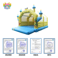 Château gonflable commercial AirFunPro en PVC, château gonflable pour filles, château gonflable princesse scintillant rose, 13 x 13, installation facile pour enfants