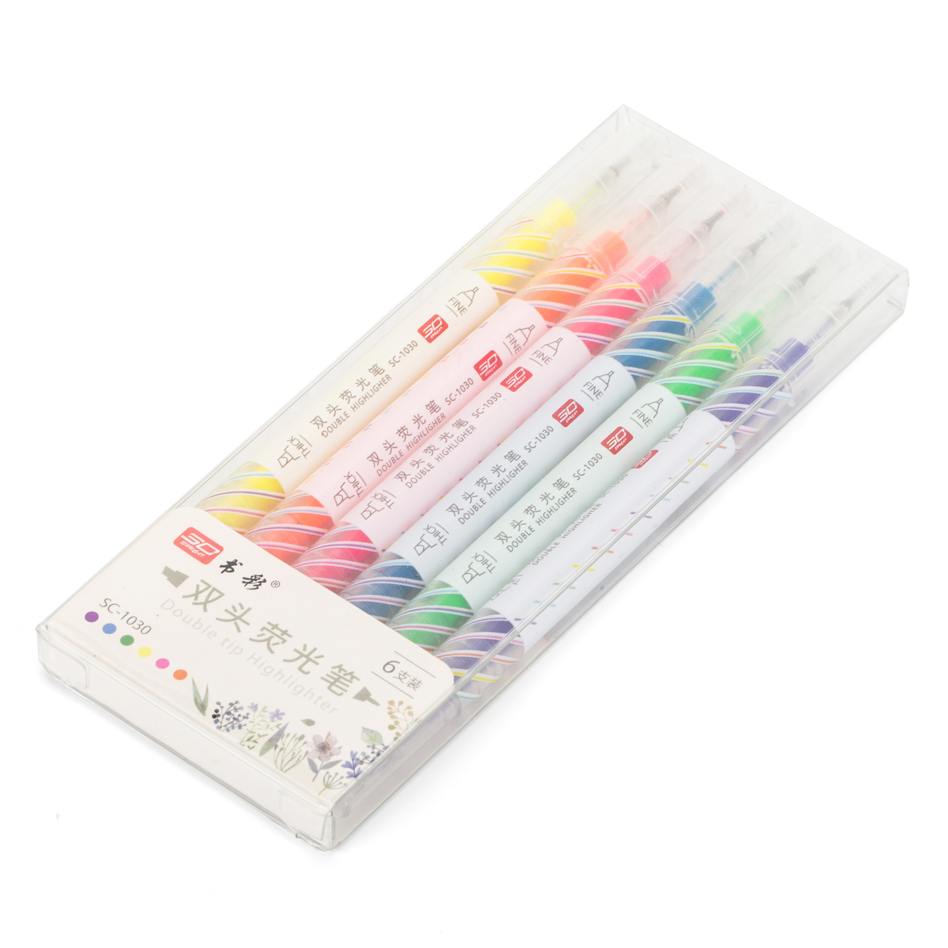 Set di sei colori a doppia punta