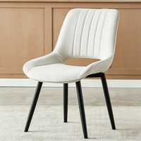 Chaise de salle à manger moderne en tissu velours, ensemble de chaises pour restaurant et café
