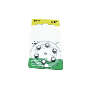 A10 ZA10 जिंक एयर बैटरी आकार 10 /PR70 (6 डायल पैक) हियरिंग एड की बैटरी - Product Image 1