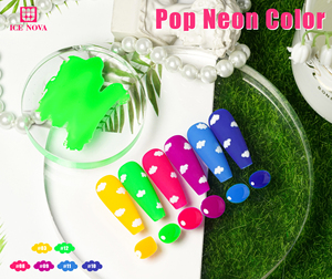 Ghiaccio NOVA Pop Gel al <span class=keywords><strong>Neon</strong></span> colore smalto all'ingrosso Hema materiale libero <span class=keywords><strong>Neon</strong></span> fluorescente Uv Gel Set smalto per unghie - Product Image 6
