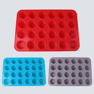 Molde para Muffins de Silicona Ecológico de 24 Cavidades, Molde para Cupcakes de 32*22.5*2.5cm, Cada Bandeja de 4.5cm - Product Image 4