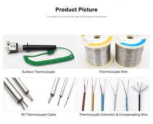 ชนิด K <span class=keywords><strong>J</strong></span> N E <span class=keywords><strong>T</strong></span> S B R เซ็นเซอร์อุณหภูมิสูงเทอร์โมคัปเปิลสายไฟ/สายชดเชยรูปทรงกลมแบน - Product Image 4