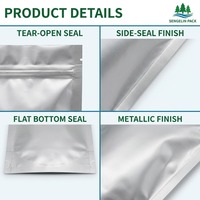 Sachets Mylar personnalisés imprimés en gros pour épices entières avec valve, fermeture éclair refermable et fenêtre transparente, et approvisionnement en gros