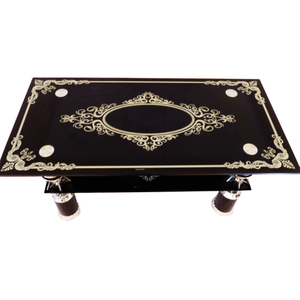 Châu Âu Thiết Kế Sang Trọng Phòng Khách Trung Tâm Hiện Đại Quảng Trường Vàng Cà Phê Bàn Trà Với Tất Cả Glass Top Để Bán - Product Image 5