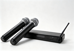 Used Dual Handheld <b>Wireless</b> <b>Microphone</b> System for Karaoke & Events - Product Image 3