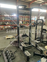 Rack de Potencia Multifunción Serie SM RP Todo en Uno con Accesorio de Polea Alta y Remo Bajo para Sentadillas