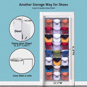 Custom 24 Pocket Over the Door <b>Baseball</b> Hat Organizer With PVC Pockets - Product Image 2