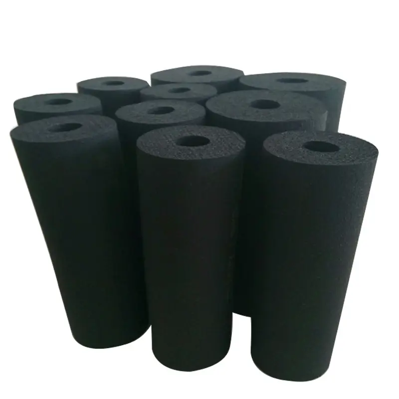 Air conditioning heat resistant Rubber Insulation Pipes hvac Insulation Heat Preservation Insulated rubber foam pipe