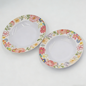 Plato <span class=keywords><strong>de</strong></span> Sopa Pequeño <span class=keywords><strong>de</strong></span> Melamina Ecológico con Diseño Floral Estilo Africano <span class=keywords><strong>de</strong></span> 19.6cm/7.7 Pulgadas, Apto para Lavavajillas y Libre <span class=keywords><strong>de</strong></span> BPA, para <span class=keywords><strong>Cocina</strong></span> y Jardín - Product Image 3