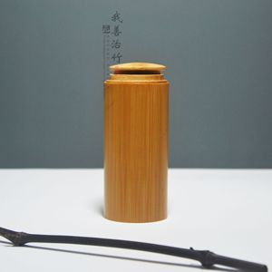<b>Bamboo</b> Tea Canisters With Wooden Lid Small Portable Tea Storage <b>Containers</b> For Tea Preservation Chongqing Craftsmanship - Product Image 4