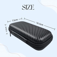 Étui de voyage multifonctionnel noir en EVA pour tournevis avec fermeture éclair, design tendance, étanche et antichoc