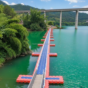 GZZH Safe Loading Plastic <strong>Modular</strong> <strong>Floating</strong> <strong>Dock</strong> <strong>Platform</strong> Size 500*500*400mm Guangdong Pontoons Boat Float <strong>Floating</strong> <strong>Dock</strong> - Product Image 2