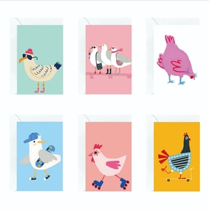 6 Cartes de Vœux et de Remerciements Personnalisées Imprimées en Gros avec Textes Amusants et Joyeux pour les Fêtes - Product Image 1