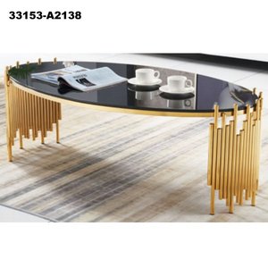 Mesa de centro de lujo Muebles para el hogar Mesa Cruz Metal Acero moderno 33153-A2138 - Product Image 1