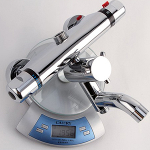 Beelee Wall Mounted Bath Shower Mixer Thermostatic Bath Shower Faucet with <strong>Diverter</strong> - Product Image 4