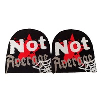 Bonnets d'hiver Designer OEM sans revers, tous motifs graphiques (carreaux/camouflage/points/nœuds), unisexe, 100% acrylique, tricot jacquard, beanies, logo personnalisé