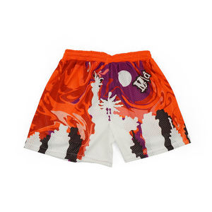 Pantalones cortos de malla de doble capa personalizados de alta calidad, pantalones cortos de malla para hombre de baloncesto transpirables informales de gran tamaño - Product Image 2