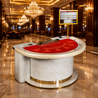 Table de jeu de poker Blackjack de luxe BBY, pieds en bois massif, structure métallique, pour 8 à 10 joueurs, divertissement personnalisé pour les clubs