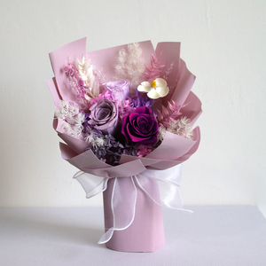Matrimonio sposa conservato vera e propria rosa secca finestra avvolgente fiori eterni Bouquet - Product Image 3