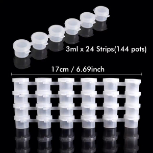 Conteneurs en plastique vides en gros pour peinture, petits pots avec couvercle pour arts et artisanat, rangement - Product Image 1