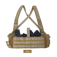 YAKEDA Gilet tactique léger MOLLE camouflage, porte-plaques, sac de poitrine pour entraînement extérieur et chasse