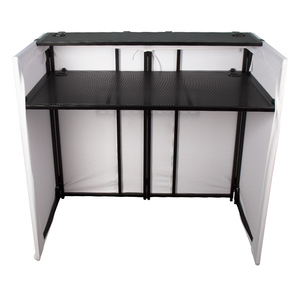 Support <span class=keywords><strong>de</strong></span> DJ pliable professionnel Yinyu FS004W avec support TV, pieds réglables et structure en acier – Équipement événementiel - Product Image 2