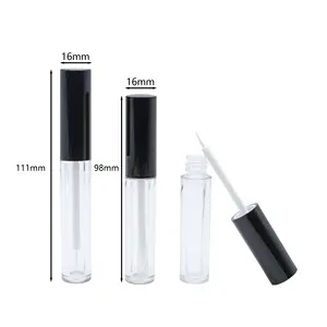 2/4/5ml dip eyeliner liquide en plastique pour la croissance des cils liquide pour la grossesse élément ciliaire faux cils colle bouteille vide tube