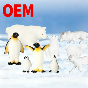 Set de Figuras de Animales Árticos OEM de PVC, Oso Polar, Pingüino, <span class=keywords><strong>Lobo</strong></span> Ártico, Foca, Búho Nevado, Ballena Beluga, Mini Figuras, <span class=keywords><strong>3</strong></span>+ Años, Unisex - Product Image 3