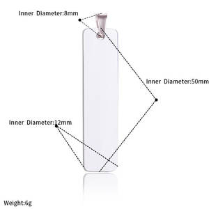 Logo personnalisé gravé en acier inoxydable blanc métal breloques étiquette d'identification anti-perte or argent pendentif pour <span class=keywords><strong>bricolage</strong></span> collier bracelet - Product Image 6