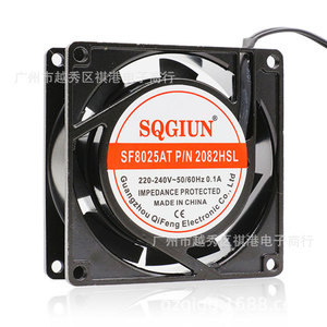 พัดลมแบบแกนหมุน Sqgiun 80 มม. รุ่น 8025 AC 220V เงียบ สำหรับระบายความร้อนในตู้จ่ายไฟ ผลิตในจีน - Product Image 1