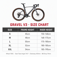 Vélo de gravier sans fil Gravel V3 en carbone 700C 13 vitesses avec transmission électronique, freins à disque hydrauliques et guidon intégré pour la course sur route