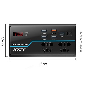 อินเวอร์เตอร์ในรถยนต์ 12V/24V เป็น 110V/220V 200W PD30W QC3.0 ชาร์จเร็ว ช่องเสียบหลายพอร์ต - Product Image 2