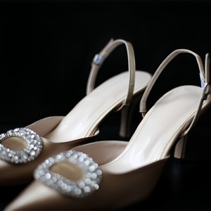 Sandalias de Tacón Alto con Cristales y Pedrería, Estilo Europeo y Americano, para Mujer, Novedad 2025, Moda para Novias - Product Image 5