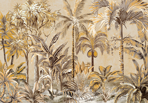 Pintura 3D naturaleza <span class=keywords><strong>Mural</strong></span> decoración de pared Fondo papel de pared hojas tropicales papel tapiz para dormitorio - Product Image 5