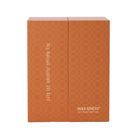 Boîte de papier d'emballage de luxe vide en carton rigide pliable à double porte, à texture grillagée, cadeau VIP souvenir de qualité supérieure