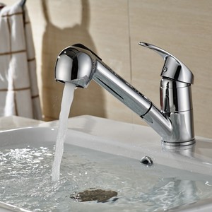 Modern Single Handle Brass <strong>RV</strong> Pull-out <strong>Faucet</strong> with Hot/Cold for Kitchen &amp; Bathroom Use - Product Image 4
