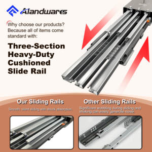 Mueble de Cocina Moderno, Armario de Despensa con 6 Estantes Ajustables, Mueble Alto con Estante Móvil, Material de Aleación de Aluminio, Armarios Organizadores - Product Image 4