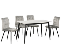 Chaise de salle à manger haut de gamme avec plateau en céramique pour ensemble de table de restaurant, table de salle à manger en marbre, table de cuisine, 6 chaises