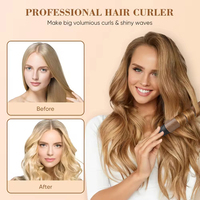 Fer à boucler professionnel rotatif pour salon, avec écran LCD personnalisé, tube chauffant en titane de 125 mm – Nouveauté 2026, Offre Spéciale