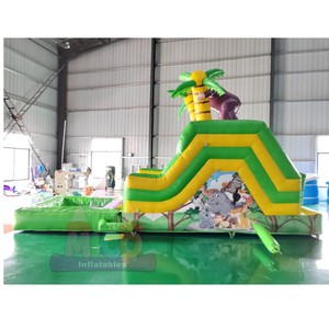 Parque Acuático Inflable con Forma de Palmera y Tobogán Ondulado, con Piscina para Niños, para Jardín y Patio Trasero en Verano - Product Image 2