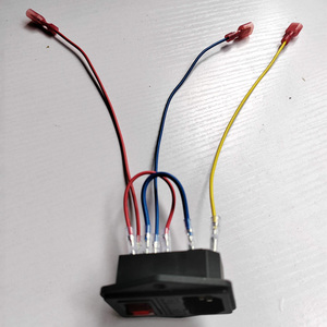 3 Pin IEC320 C14 Inlet Module <b>Plug</b> 10A Fuse <b>Switch</b> Male Power Socket <b>With</b> Wires - Product Image 5