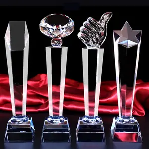 Honor of crystal New arrival Personalized Awards Cheap Crystal Trophies Crystal Award Trophies