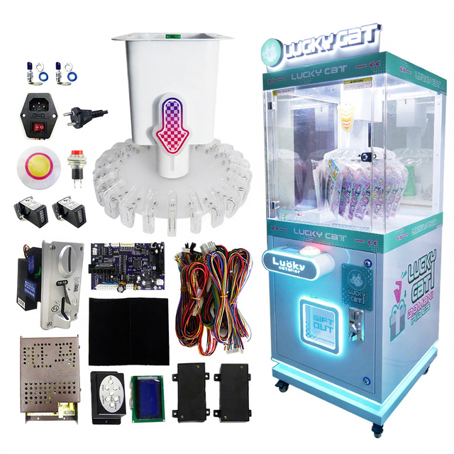 Hot Sale Coin-Operated Game Arcade Prize Vending Machine Lottery Toy Kit with Clip Prize Games Gift for Kids and Adults