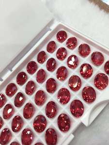 Zhanhao đồ trang sức hình bầu dục cắt phòng thí nghiệm phát triển padparadscha giá cả phải chăng tổng hợp <span class=keywords><strong>Corundum</strong></span> hoàng hôn màu cam-hồng Loose đá cho DIY <span class=keywords><strong>Jewel</strong></span> - Product Image 2